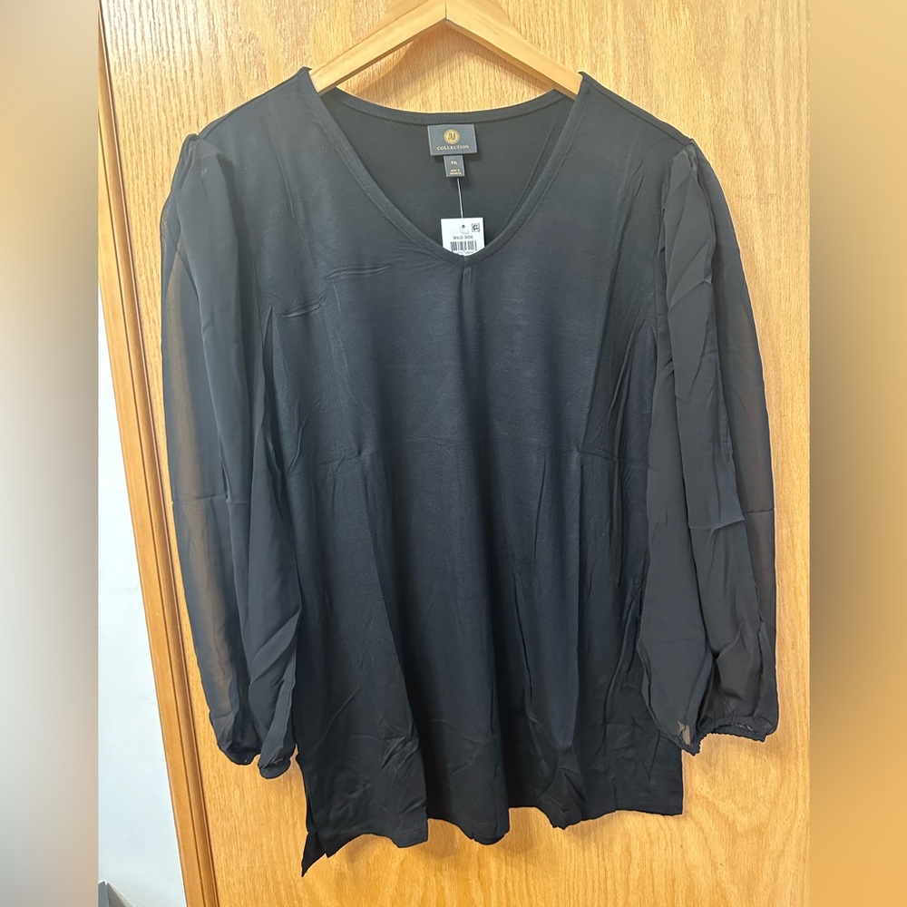 JM Collection black blouse Size PXL